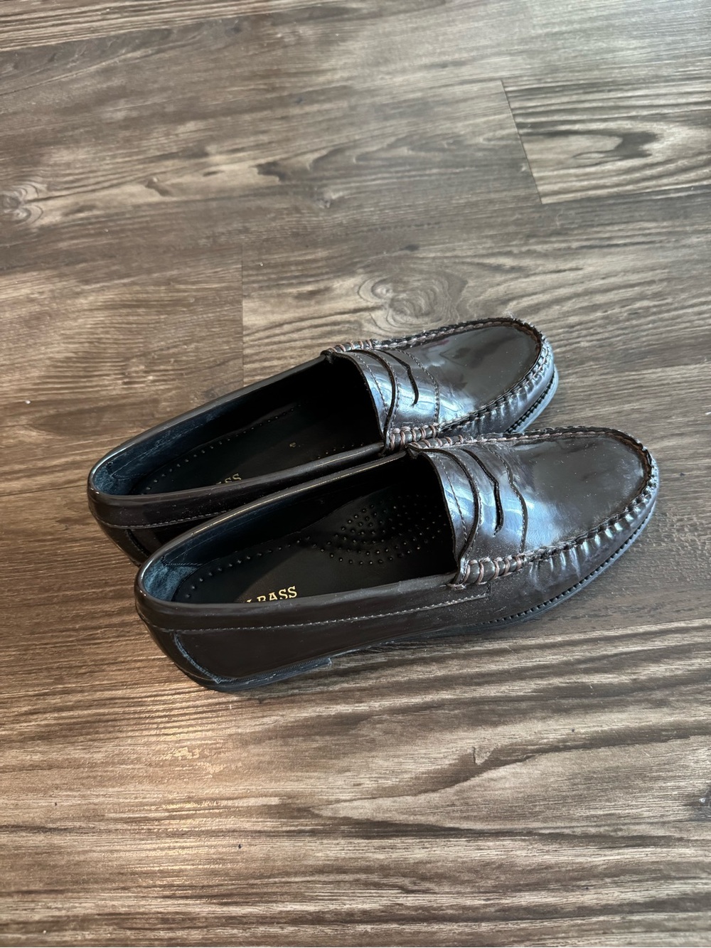 G.H. Bass & Co. Dark Brown Leather Penny Loafers - Picture 2 of 3